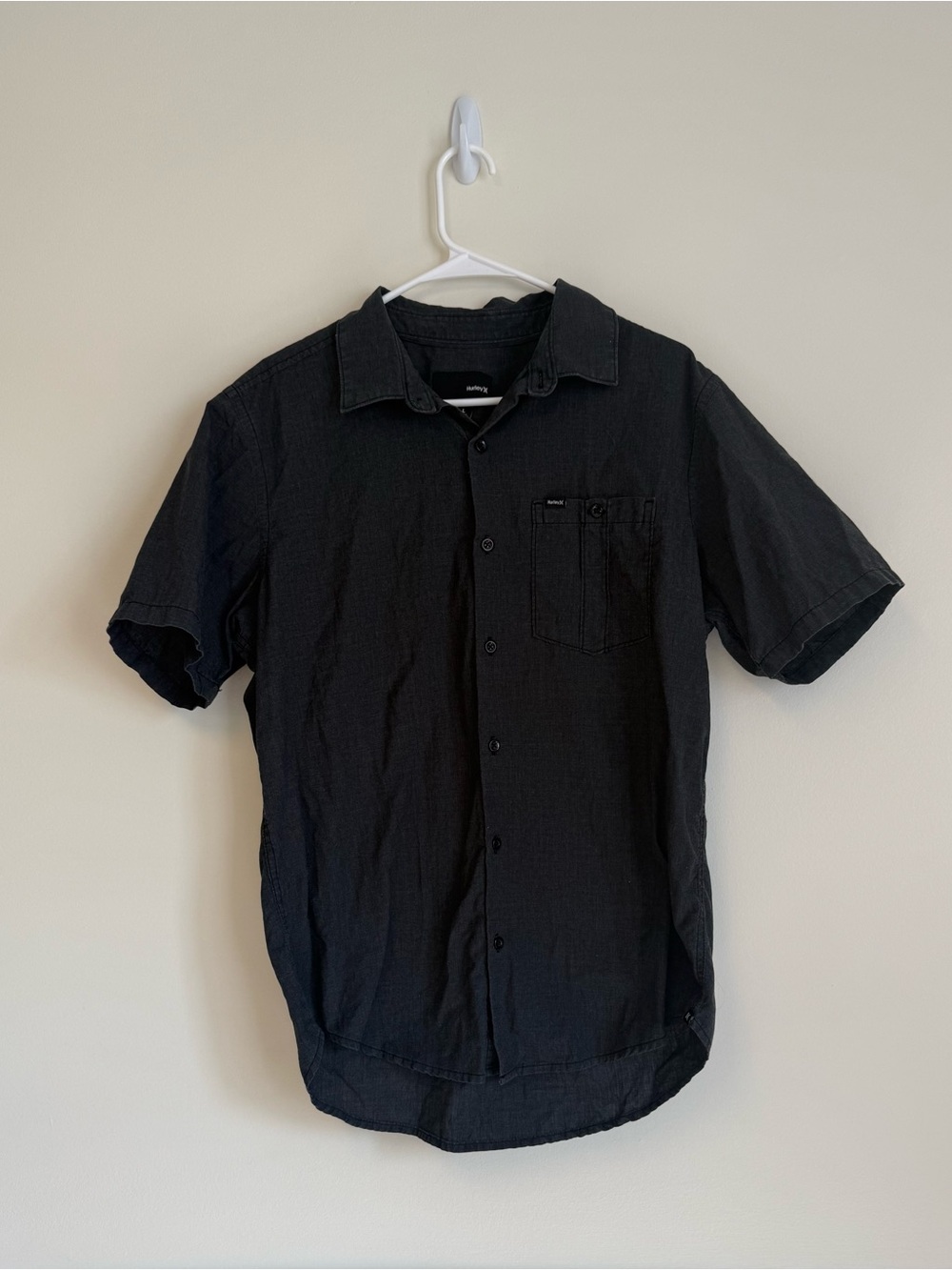 Hurley Black Short Sleeve Button-Down Shirt